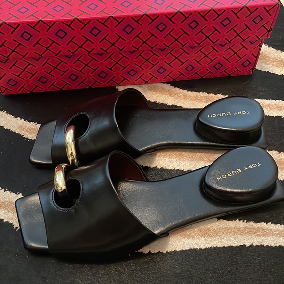 Tory Burch Pierced Mule Sandals - Picture 5 of 8